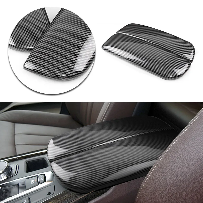 

For BMW X5 X6 F15 F16 2014 2015 2016 2017 2018 2019 Car-styling Carbon Fiber Texture Center Console Armrest Storage Box Cover