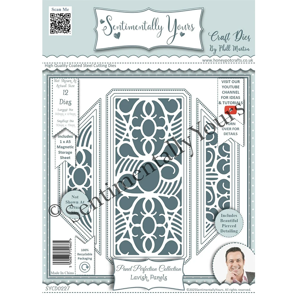 

2025 New Metal Cutting Dies Lavish Panels A5 Die Set DIY New Year Christmas Gift Greeting Card Paper Carft Die Stencil Handmade