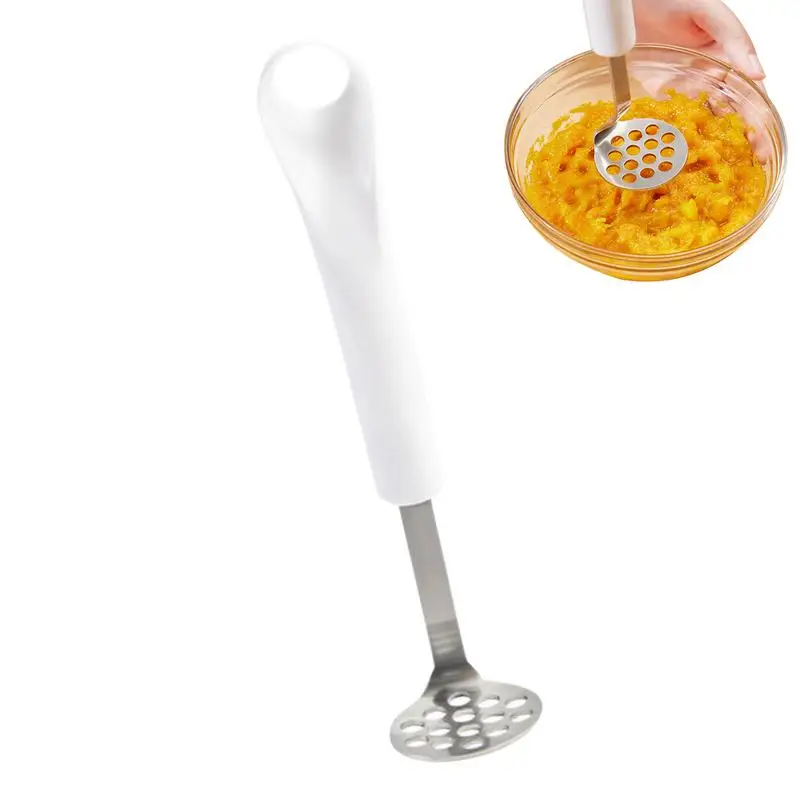 Mashed Potatoes Tool Stainless Hand Masher Kitchen Tool Dishwasher Safe Metal Vegetable Masher For Avocado Potatoes Beans