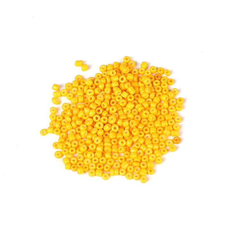 450g 3mm Solid Color Baked Paint Small Rice Beads Straight Hole Glass Rice Beads DIY Jewelry Bracelet Accessories Bead Wholesale