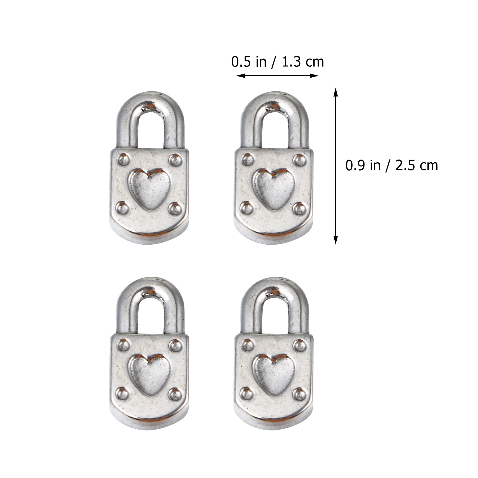 

10pcs Heart Lock Pendant Jewelry Charms DIY Accessories Necklace Bracelet Making Stainless Steel Creative Design