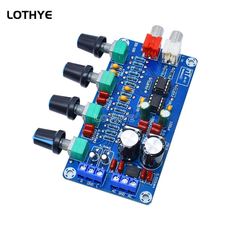 NE5532 Stereo Pre-amp Preamplifier Tone Board Audio 4 Channels Amplifier Module 4CH Control Circuit Telephone Preamp