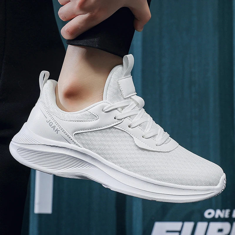 

YRZL Sneakers Mens Athletic Shoes Running Sports Shoes Breathable Lightweight White Sneakers Comfortable Walking Shoes for Men