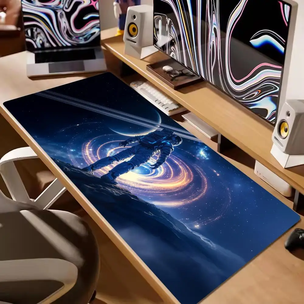 Space Astronaut Mauspad, neu, groß, für Computer, Büro, Spiel, Tischsets, XXL, Gummi, rutschfest, Gaming-Tastatur, Mauspad, lange Schreibtischunterlagen