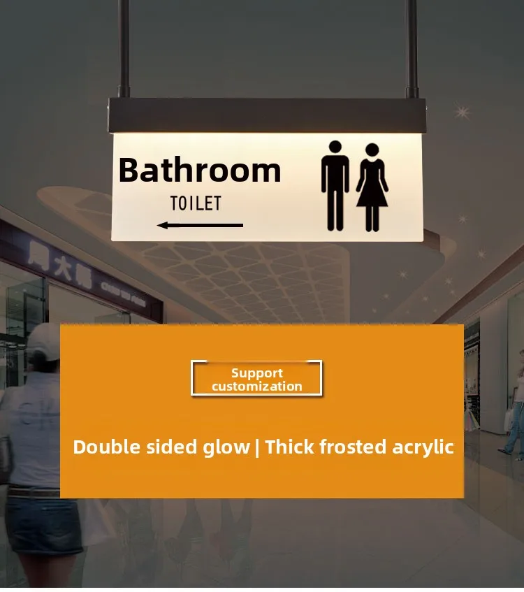 

Bathroom signage Guide board Men's and women's toilets Guide board Hang tag House number