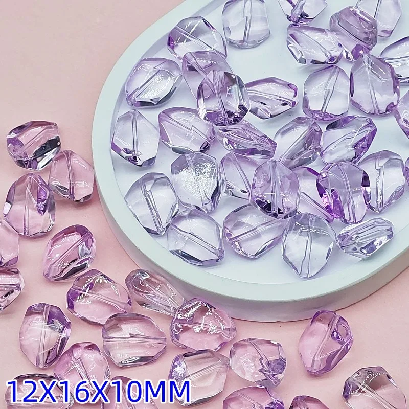10Pcs Irregular Stone Shape Lampwork Glass Beads For Jewelry Making Diy Bracelet Earrings Accessories Crystal Beads Wholesale