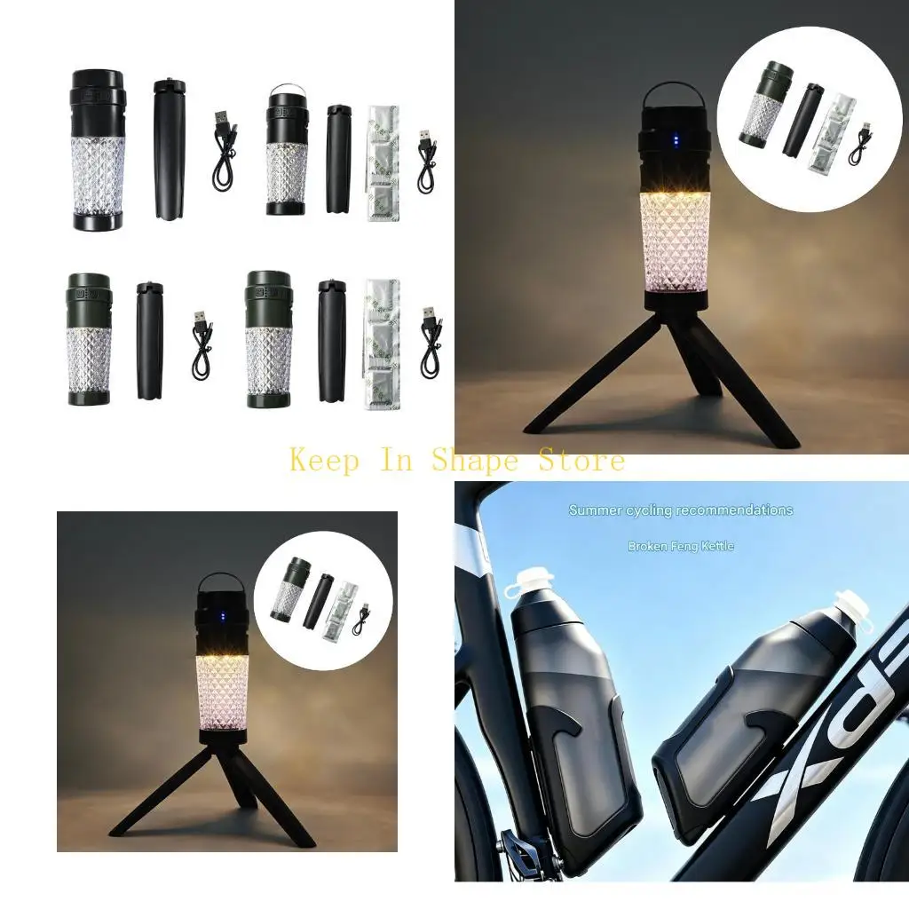U1JC Rechargeable Outdoor Light for Camping, Soft Diffuser Design, Folding Stand, and Top Hook for Tent Use and Meal Areas