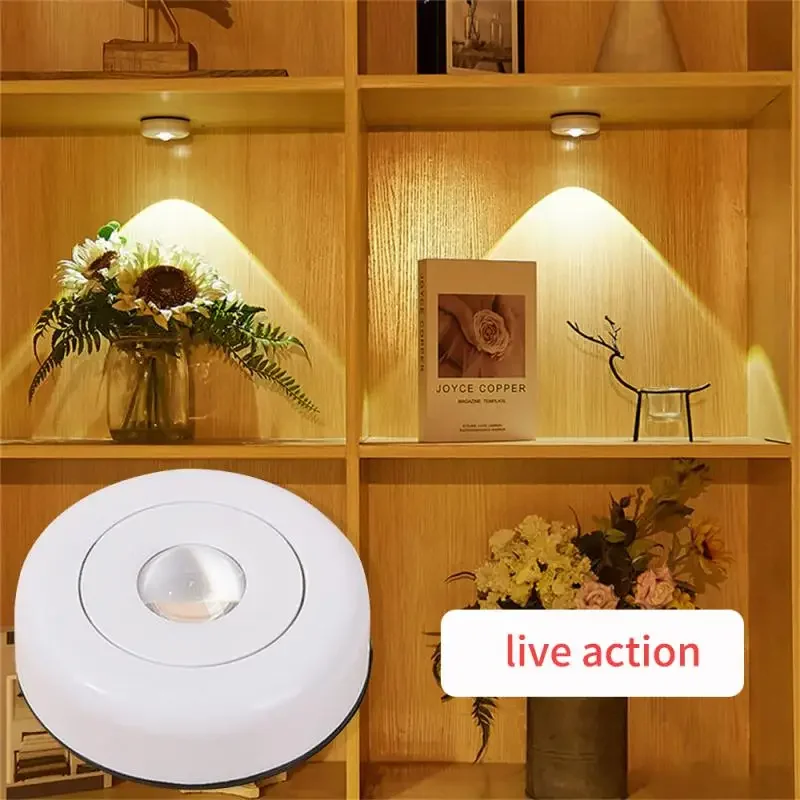 3pcs Touch LED Cabinet Lights Battery Powered Stick Wall Sunset Lamp For Kitchen Bedroom Closet Cupboard Night Light Decoration