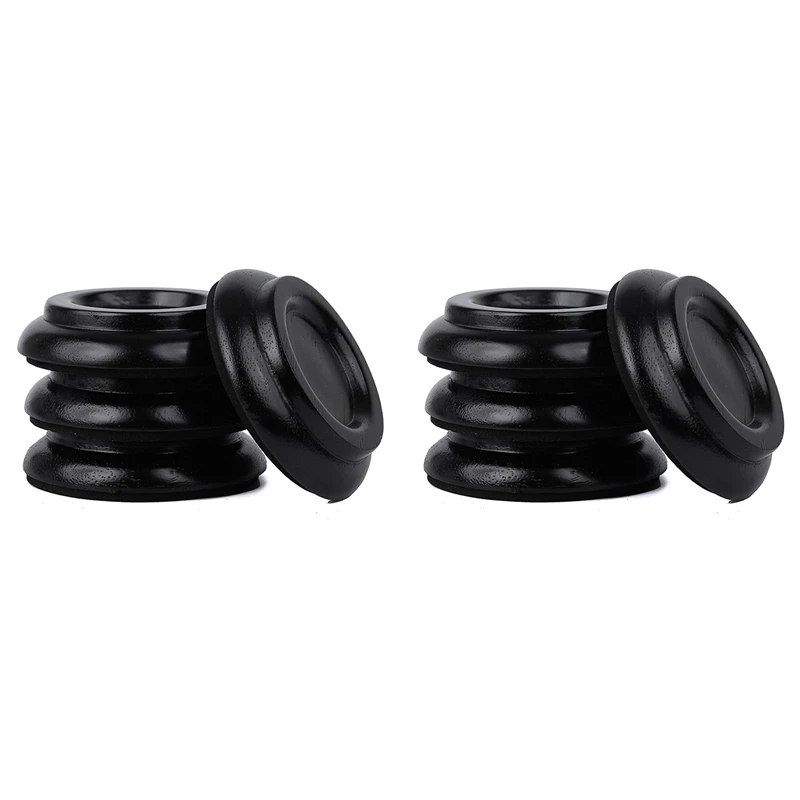 Piano Caster Cups Piano Wheels Upright Piano Leg Foot Pads Protectors Wood Set Of 8, Black