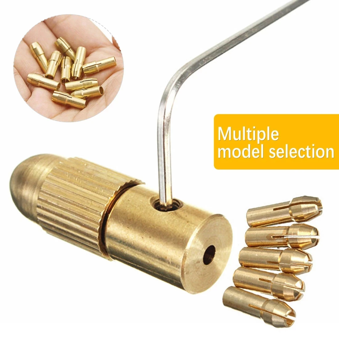 0.5mm-3.0mm  6pcs/set Electric Motor Shaft Mini Drill Chuck Fixture Small To Drill Bit Micro Chuck Fixing Device