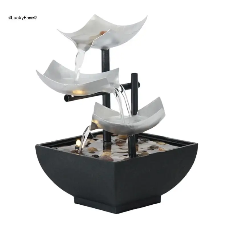 Tabletop Fountain Indoor Meditations Desktop Fountain Natural Waterfall Fountain 11UA