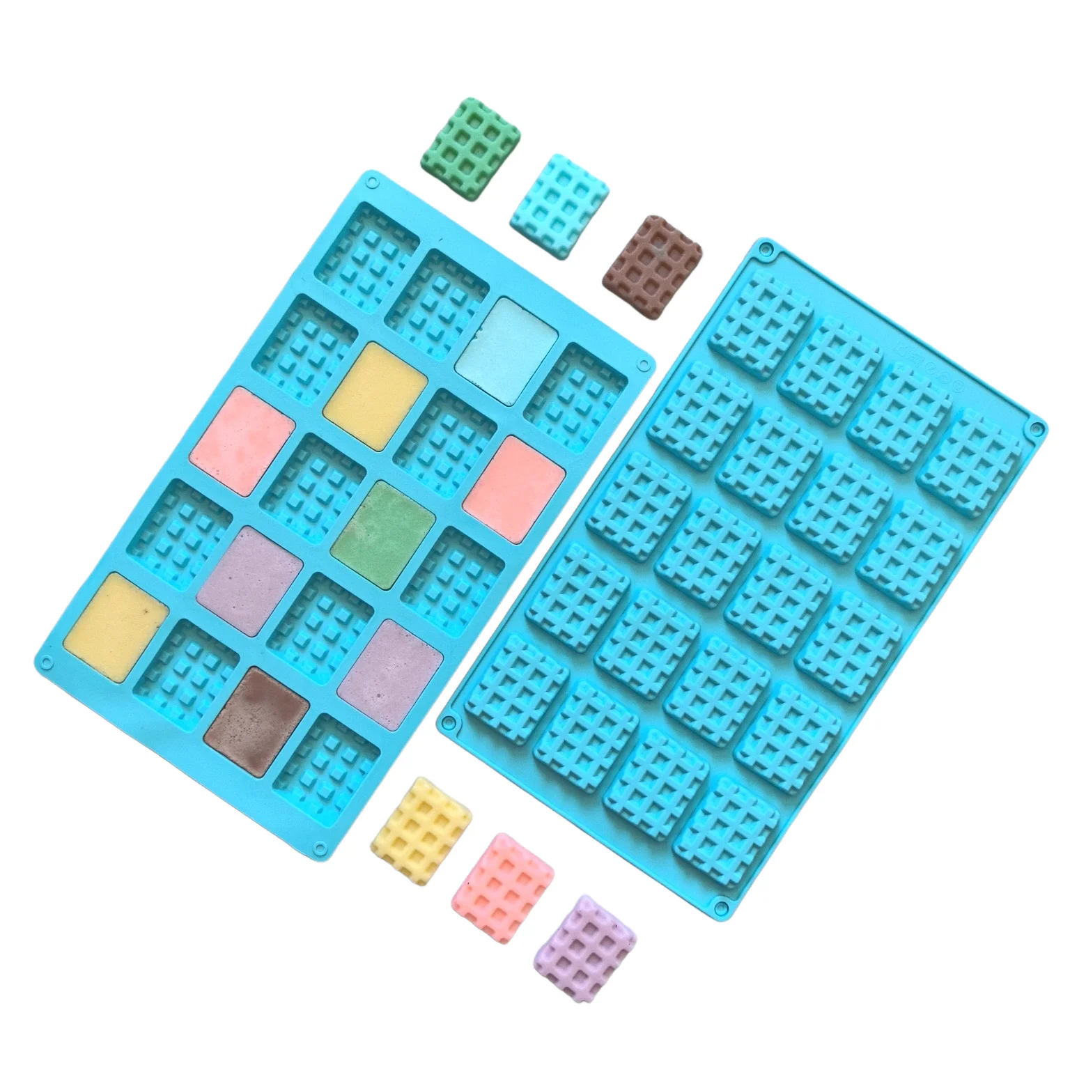 1pc creativo waffle quadrato cioccolato stampo in silicone 3D caramelle, biscotto ghiaccio griglia decorazione torta utensili da forno