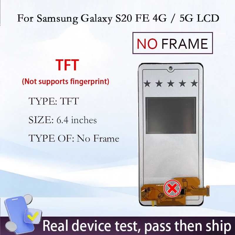 Nieuw S20 AMOLED LCD voor Samsung Galaxy S20 FE 4G 5G Touch Digitizer Display Assemblage Vervanging Reparatie Reserve Telefoonscherm Onderdelen