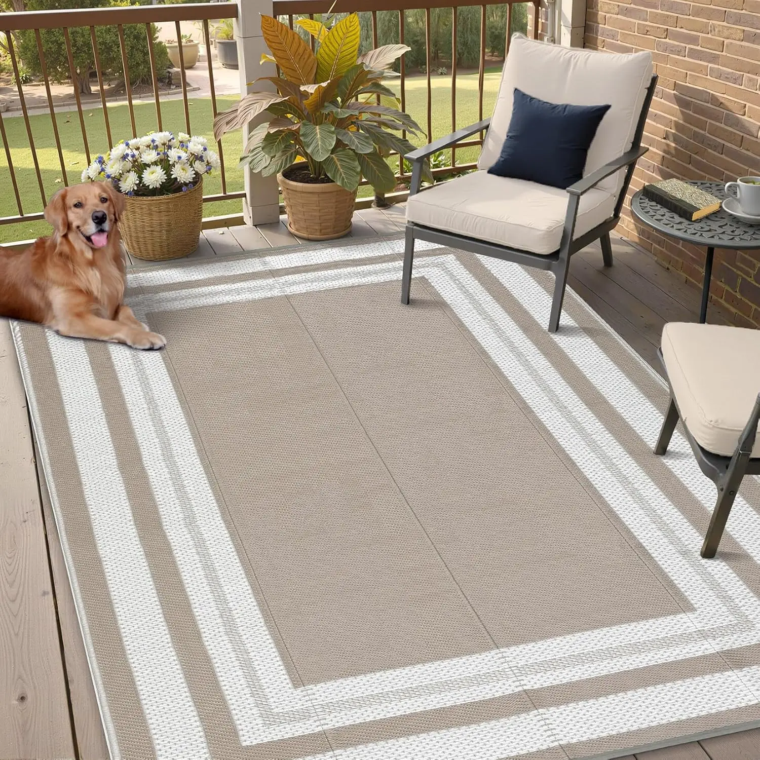 9x12 アウトドアラグ – パティオ、RV、キャンプ、ピク - Outdoor Camping Rugs 9X12 のレビューと価格