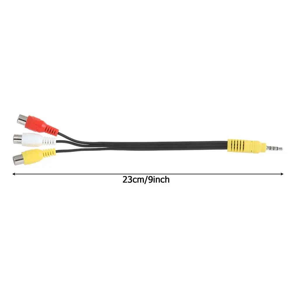 3.5MM To 3 RCA Cable Video Component AV Adapter Cable For TCL TV 3.5mm To RCA Red White And Yellow Female Video Cable TV Set