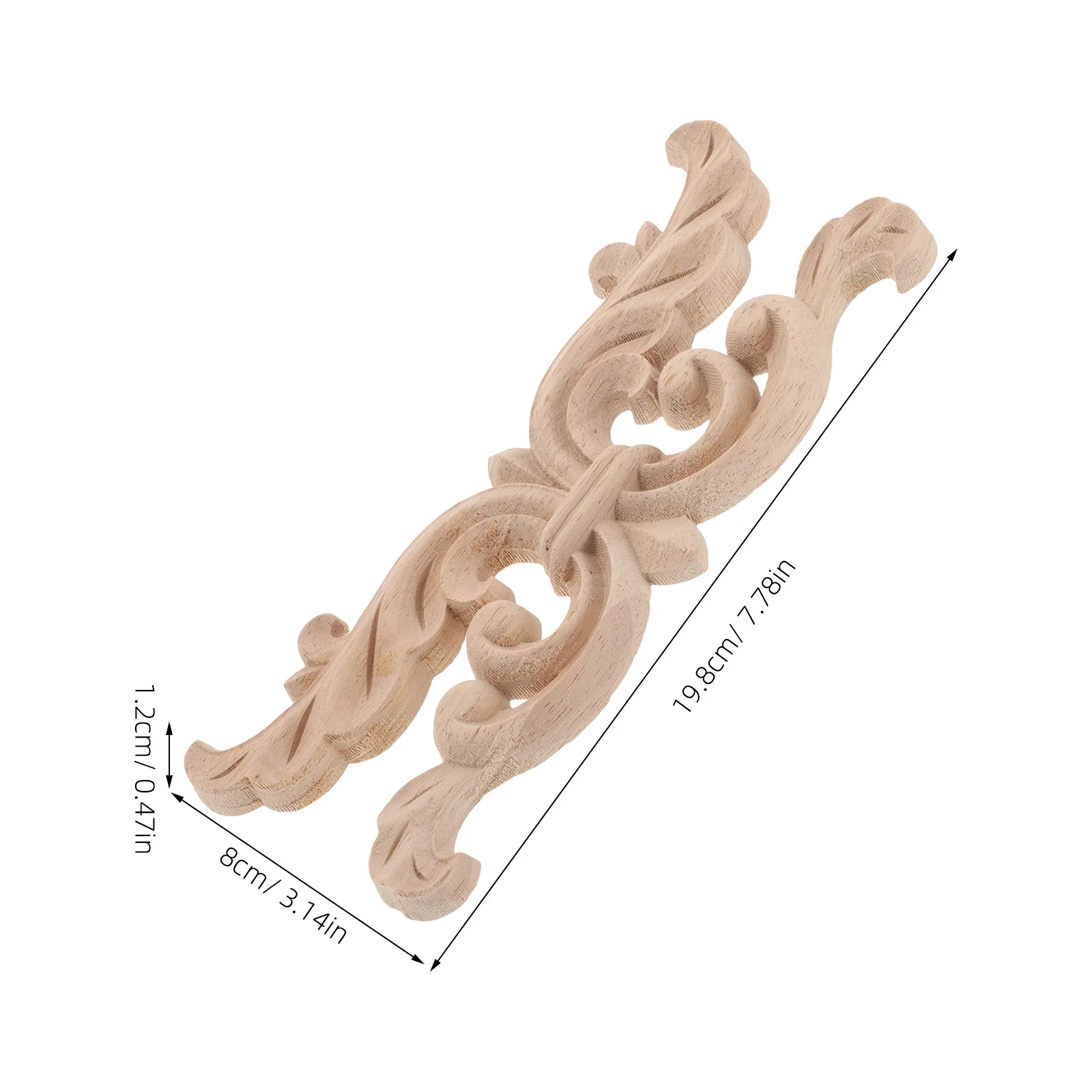 2 قطعة الخشب المنحوت زين Onlays غير مصبوغ الزاوية زهرة المنحوتات DIY الأثاث الشارات الزخرفية لخزائن الأبواب الجدران