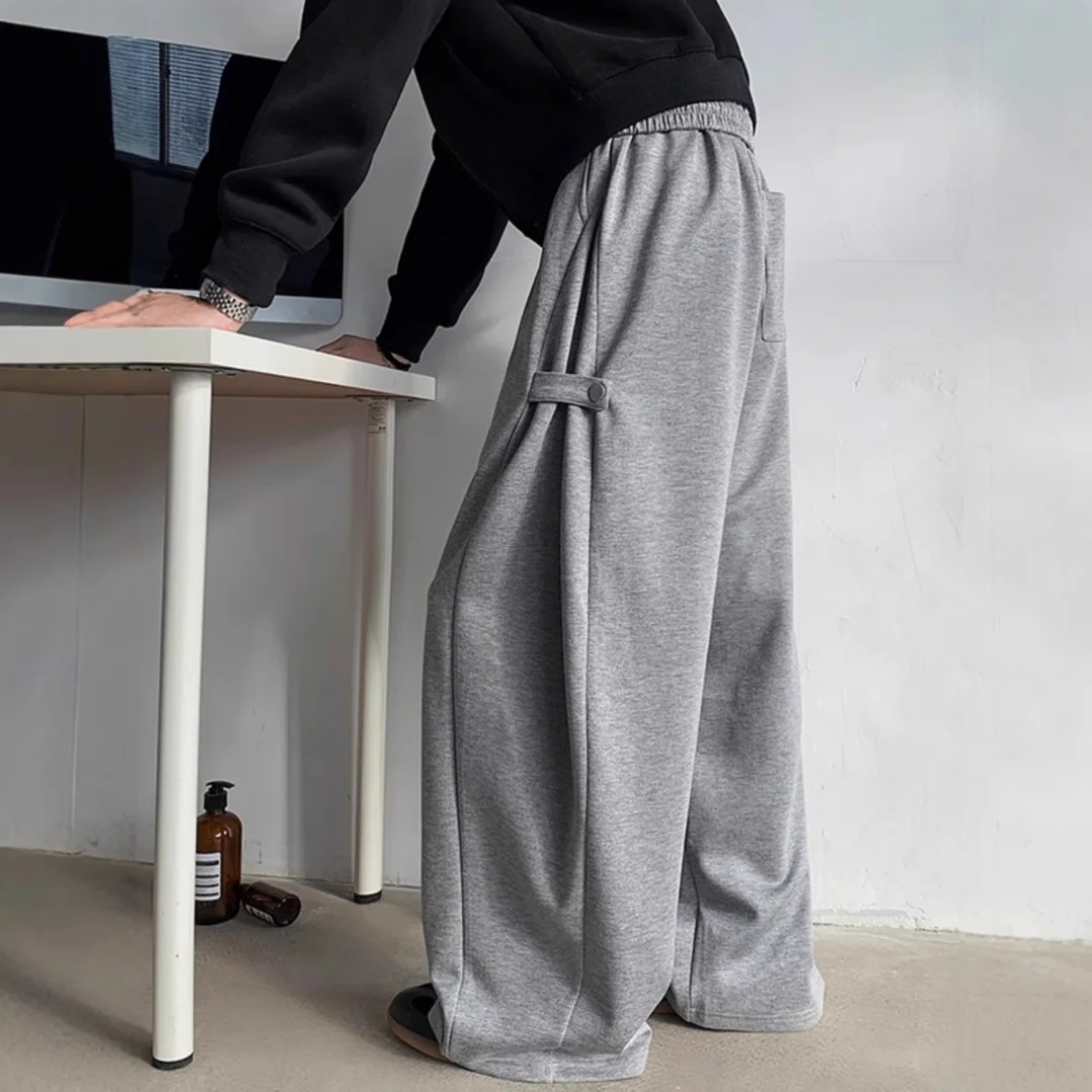 Casual High Street Men's Sweatpants Spring and Autumn American Loose Long Straight Leg Pants Comfortable Easy Matching Trousers