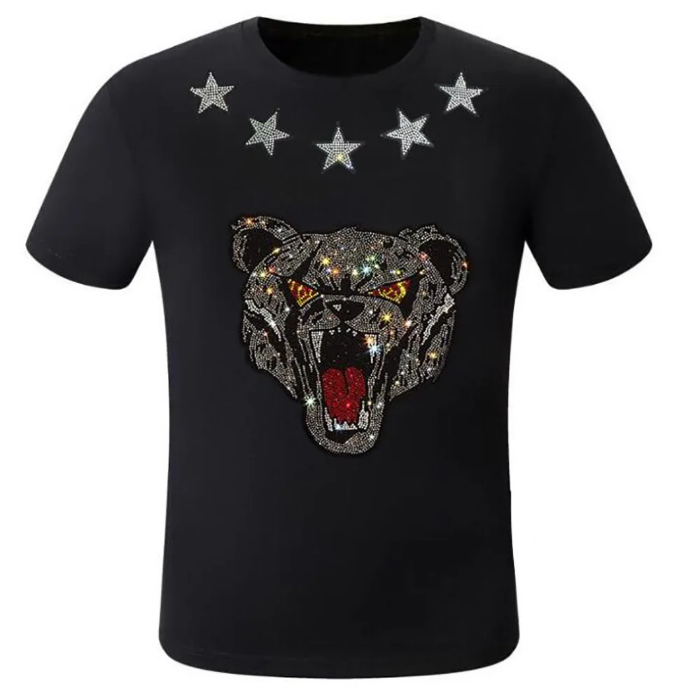 

2023 Mens Designer Rhinestone T-shirt Pullover Outwear Streetwear Hommes 013