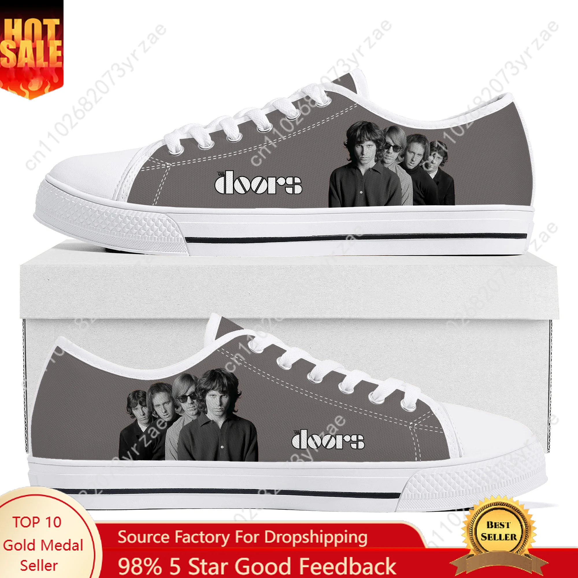 

The Doors Low Top High Quality Sneakers Mens Womens Teenager Canvas Sneaker Casual Personalized Patterns Shoes Customize Shoes