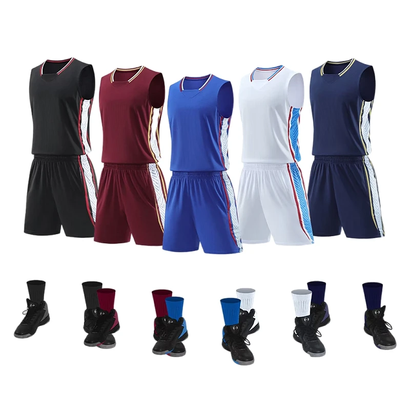 Hohe Qualität Basketball Uniform Kleidung Sets Für Männer Weste + Shorts Atmungsaktive Sport Jersey Anzüge Basketball Trikot Sportswear