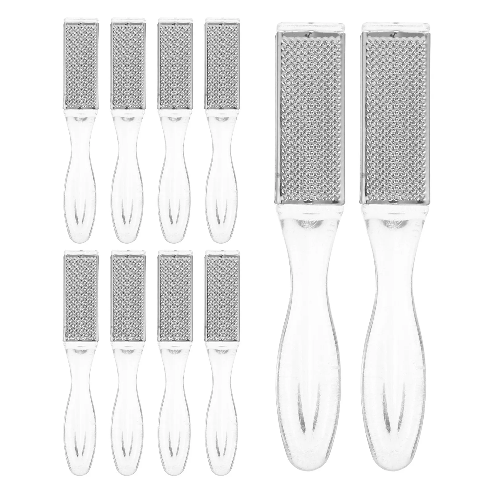 10Pcs Foot Callous Remover Tool Stainless Steel Heel File Manual Pedicure Set Dead Skin Scrubber Foot Exfoliating Kit
