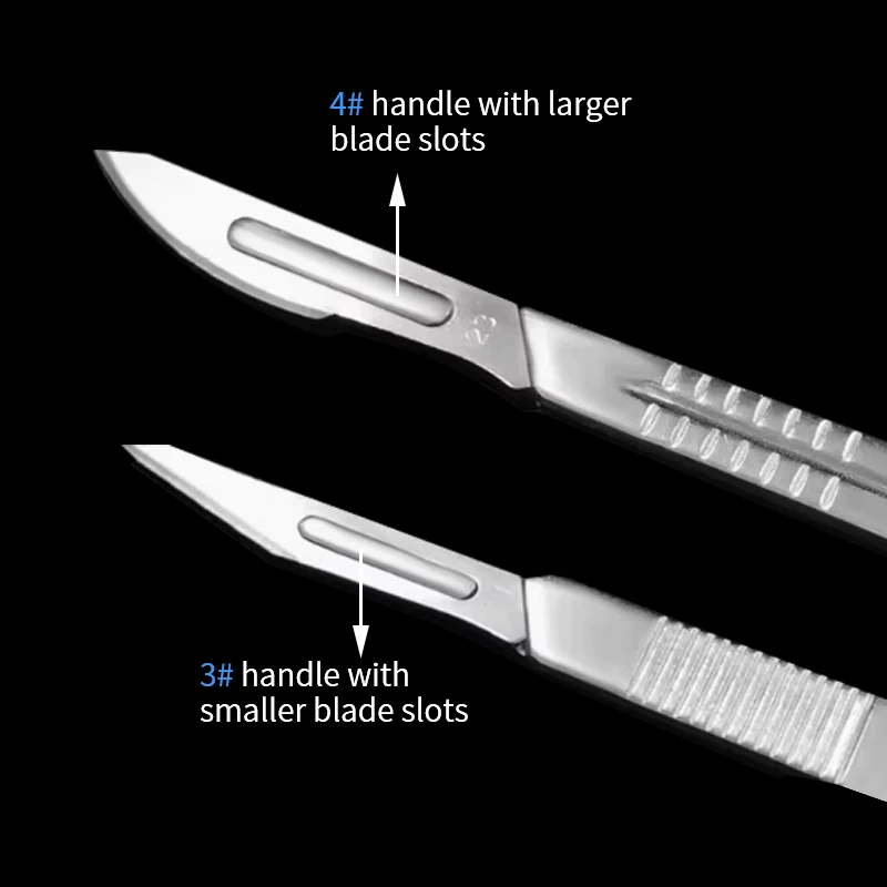 50pcs Carbon Steel Surgical Metal Scalpel Blades #3 #4 Scalpel Knife Handle Beauty DIY Mobile Phone Repair Carving