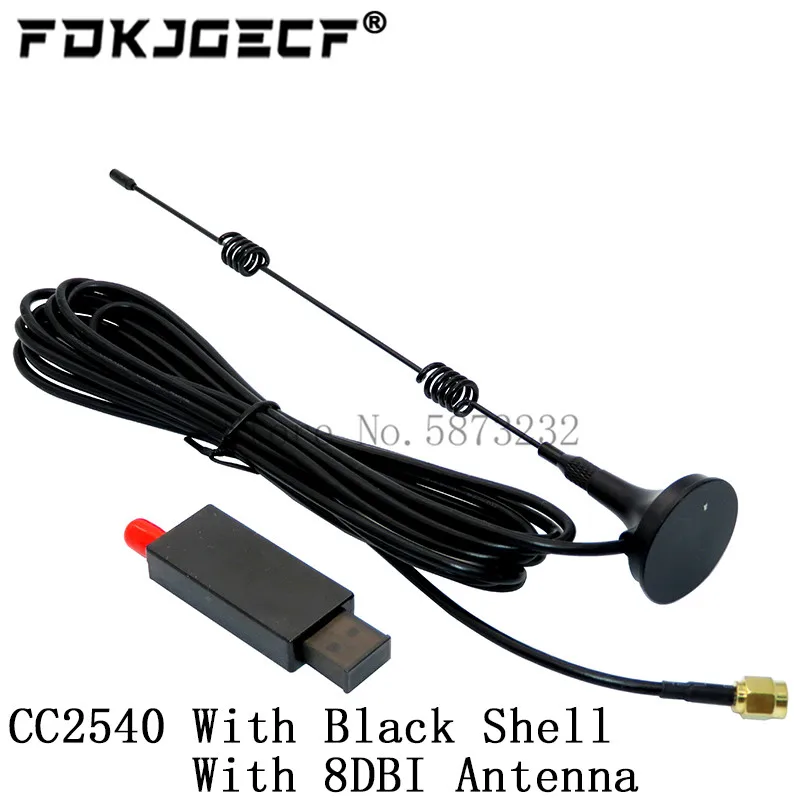 Zigbee 에뮬레이터 CC-디버거 USB 프로그래머 CC2531 CC2540 스니퍼(8DBI 안테나 포함) Bluetooth 모듈 커넥터 다운로더 케이블