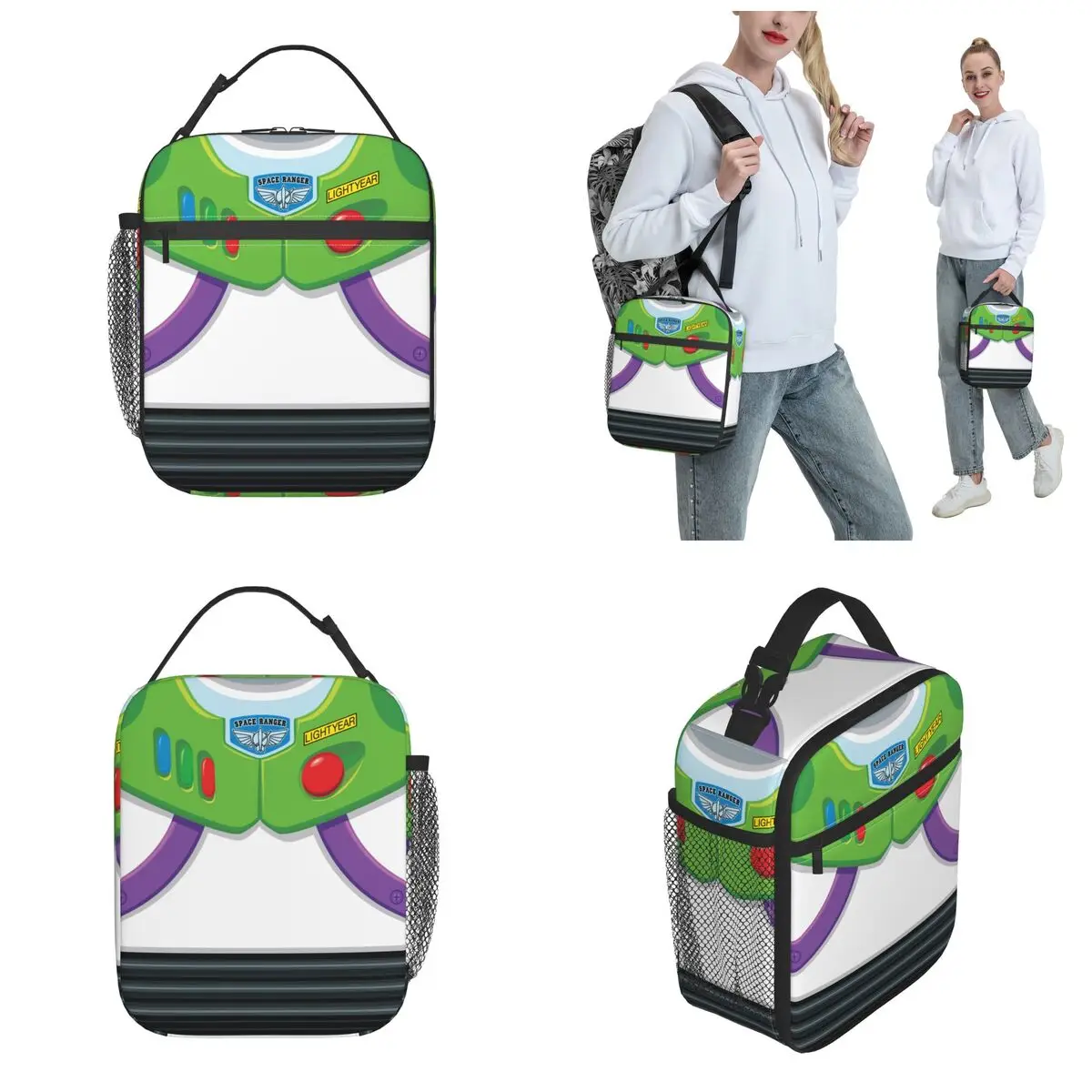 Toy Story Buzz Space Ranger Suit Insulated Lunch Bag High Capacity Thermal Bag Tote Lunch Box Beach Outdoor Food Storage Bags