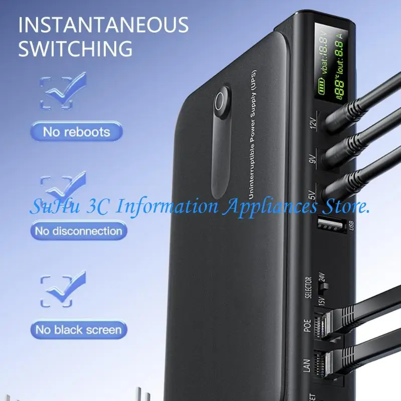 

Energy Efficient 36W Uninterruptible Power Unit Shockproof ABS Construction Wide Compatibility Charging for Home Office