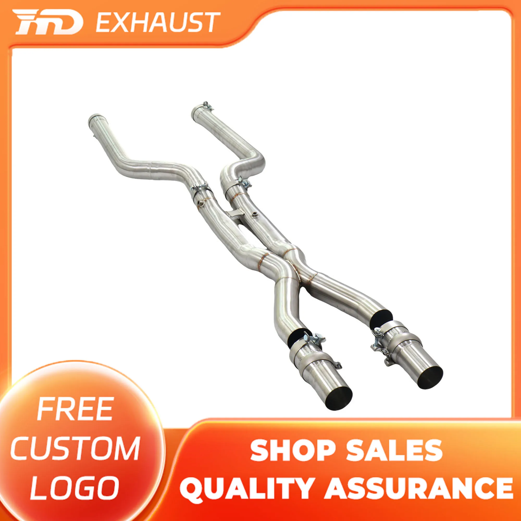 

HMD Exclusive Customization Stainless Steel Resonant Tube For BMW M8 F92 With OPF X-tube Design Exhaust Parts Equal Length Pipe