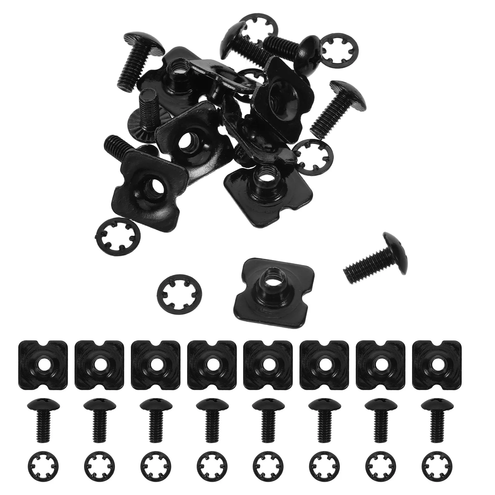 1Set Football Backplate Screws Replacement Metal Screw Kit Black Steel Secure Mounting Hardware Small Football Shoulder Pad