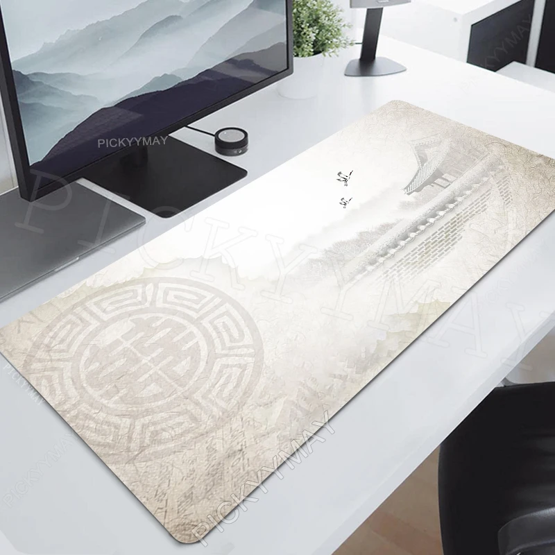 Alas Mouse besar gaya Tiongkok, karpet Notebook bantalan Mouse komputer