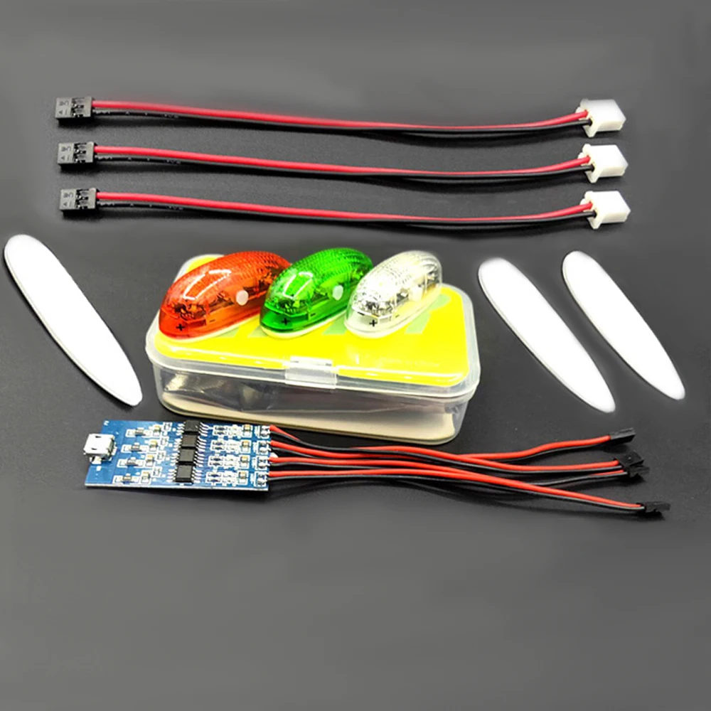 ZMR Wireless Navigation Light 4 modes LED lights 1S Rechargeable for RC Airplane Hobby Plane Drone Car Boat Toy Part
