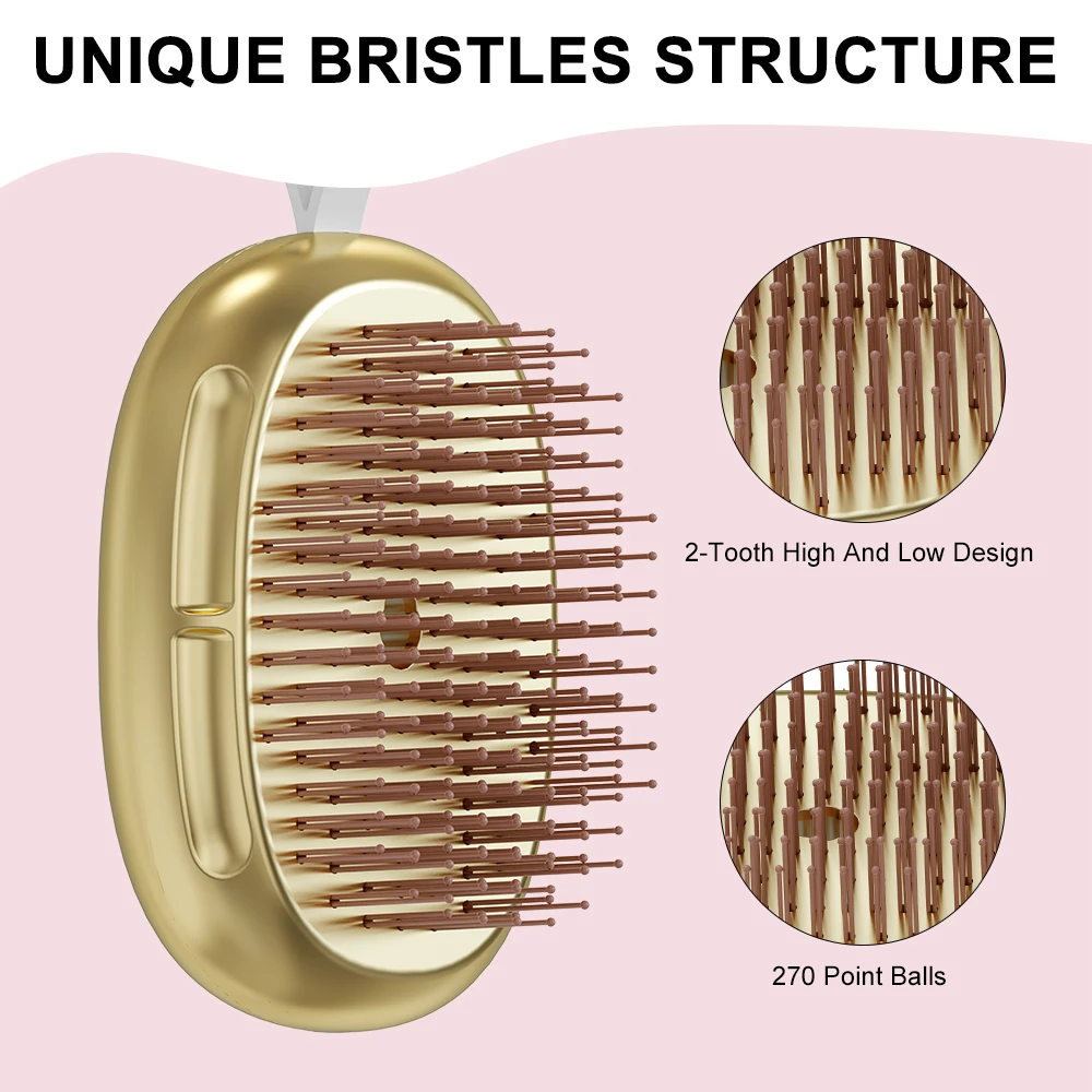 Professional Massage Brush Women Detangling Hair Brush Egg Shape Soft Promote Hair Growth Salon Hair Styling Hairdressing Comb