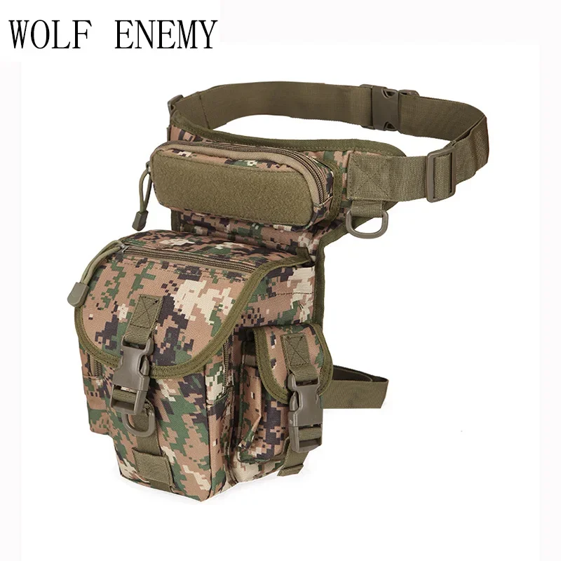 Bolsa táctica Molle para pierna impermeable para hombre, riñonera de caza para juego de guerra al aire libre EDC, accesorios para caza y ciclismo