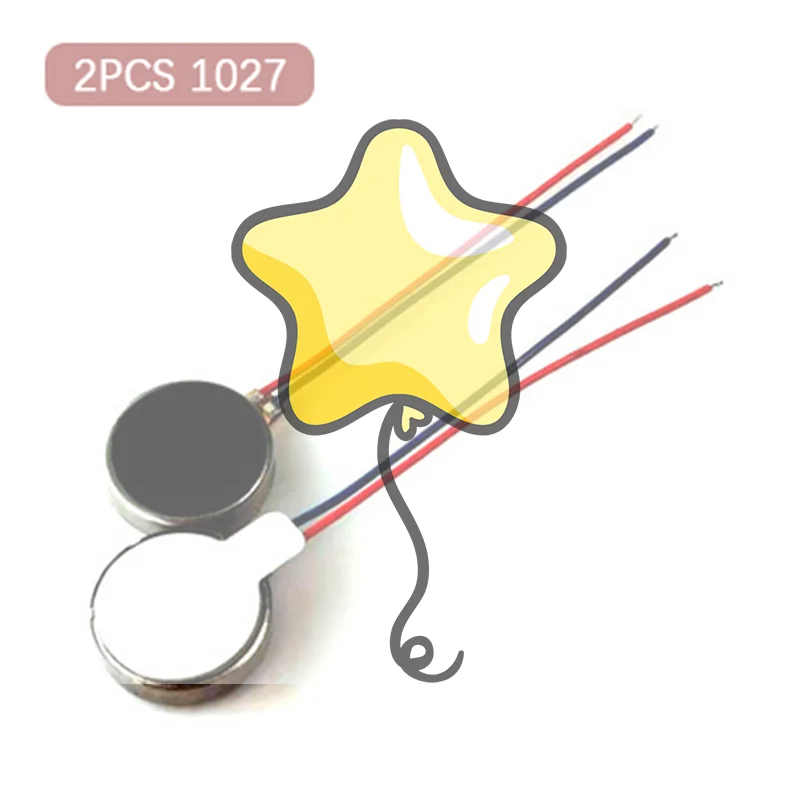 2 قطعة 1027 محركات الاهتزاز الصغيرة تيار مستمر 3 فولت 12000 دورة في الدقيقة عملة مسطحة زر من نوع مايكرو تيار مستمر تهتز المحرك للهاتف الخليوي المحمول النداء