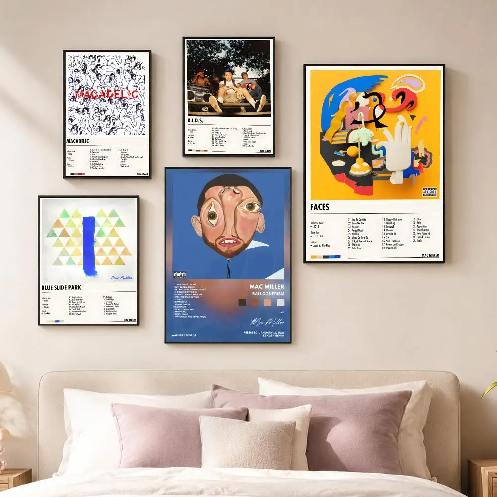Singer M-Mac Miller Poster Vintage PP Paper Wall Art Home Decor Print for Bedroom Living Room Aesthetic Gift