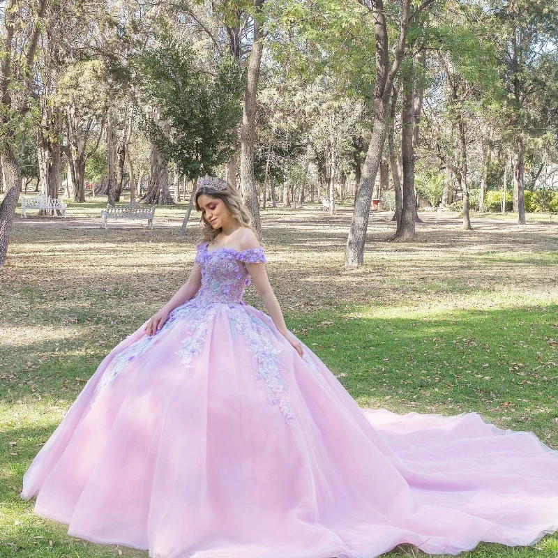 Luxury Ball Gown Quinceanera Dress 2024 3D Floral Beading Sweetheart Tulle Princess Vestido De XV 15 Años Brithday Party Gown