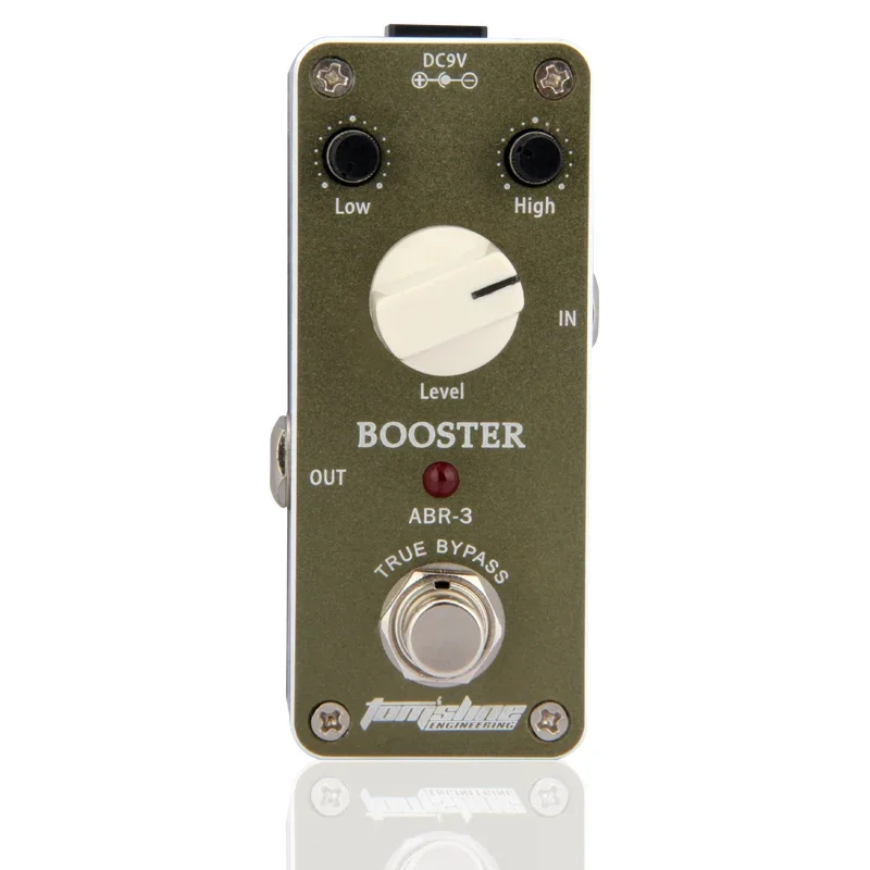 

Aroma ABR-3 Booster Mini Guitar Effect Pedal Bass Treble Levels Adjustable True Bypass Design Free Connector Stringed Accessory