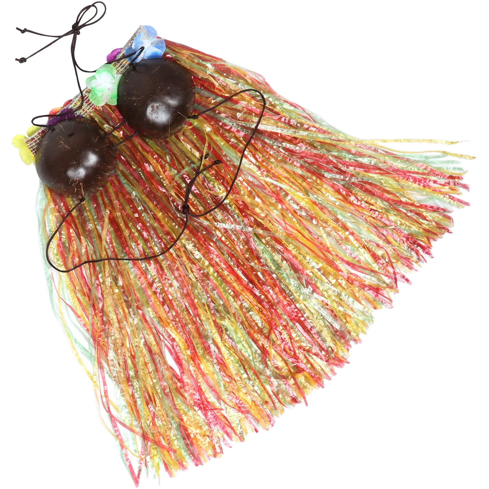 Tropical Coconut Shell Bikini Top with Grass Skirt Summer Luau Party Decoration Easy to Style Hawaiian Outfits for Women