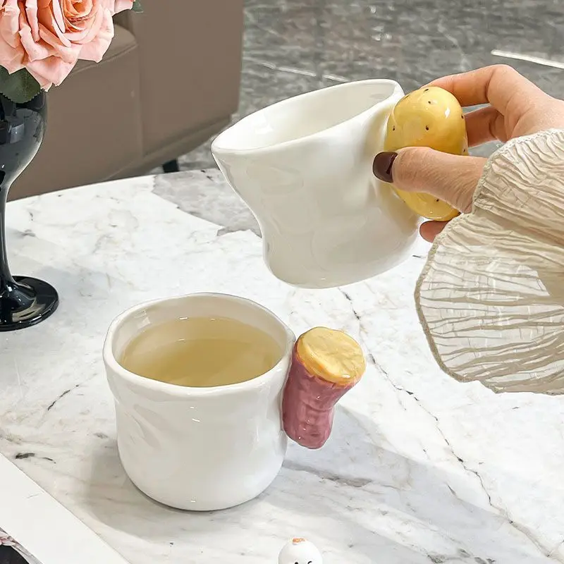 

Creative potato sweet potato ceramic niche mug coffee water high value couple pair cup gift