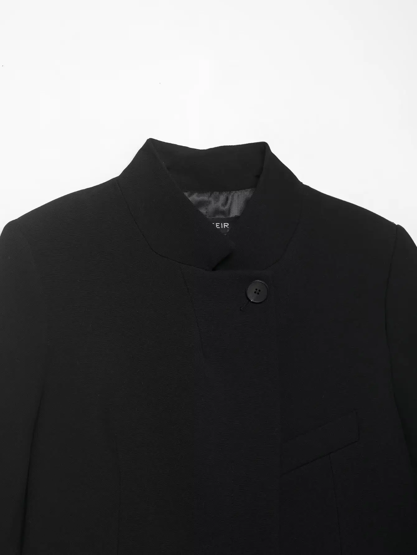 HH Damen Minimalistischer Stehkragen Crop-Blazer Halber Ärmel Asymmetrische Knopfleiste Kurze Jacke Frühling Sommer Business Casual Wear – Detail 24