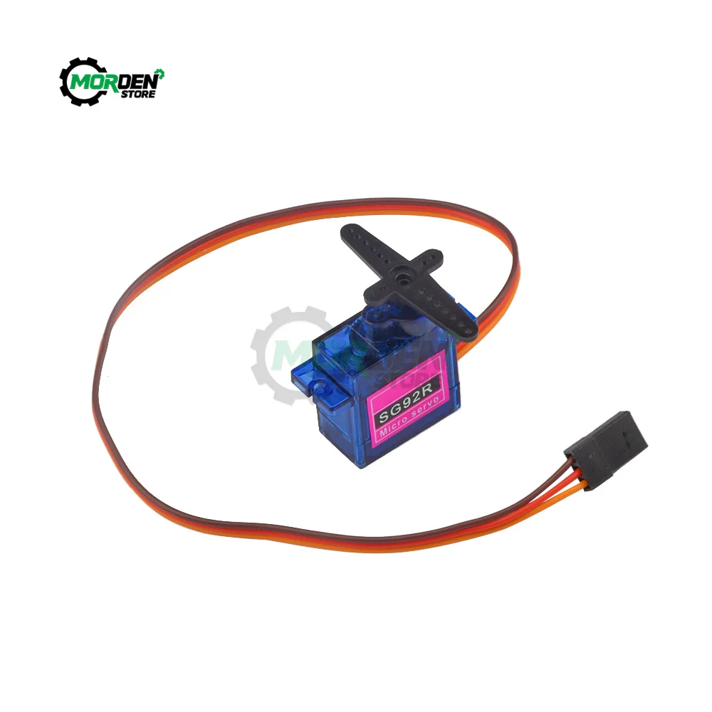 Analog พวงมาลัยเกียร์ MG996R 180องศา Servo SG92R สีฟ้า180 ° สำหรับรุ่นเฮลิคอปเตอร์เรือของเล่นอุปกรณ์เสริม