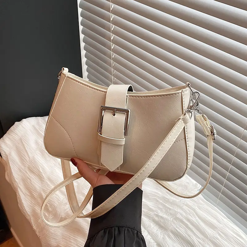 

​ ​ Весенняя сумка подмышки 2024, минималистичный квадратный кошелек для женщин, нишевая сумка через плечо, повседневная сумка «день-ночь», модная сумка на слинге