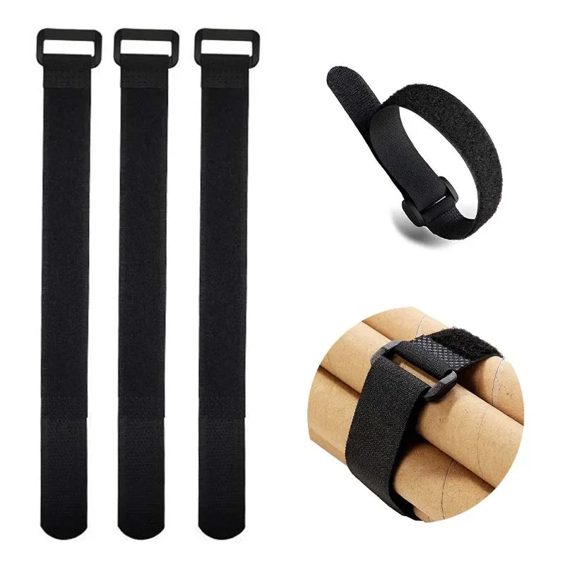 10Pcs Reusable Hook and Loop Straps Fastening Cable Ties Cable Straps Nylon Securing Wire Cord Ties Organizer Fastener Tape