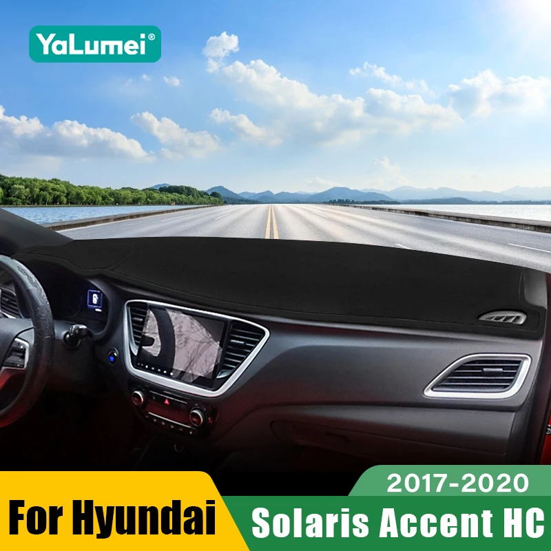 

Для Hyundai Solaris Accent HC 2017-2020: Накладка на приборную панель, солнцезащитный коврик, противоскользящий коврик для приборной панели, аксессуары