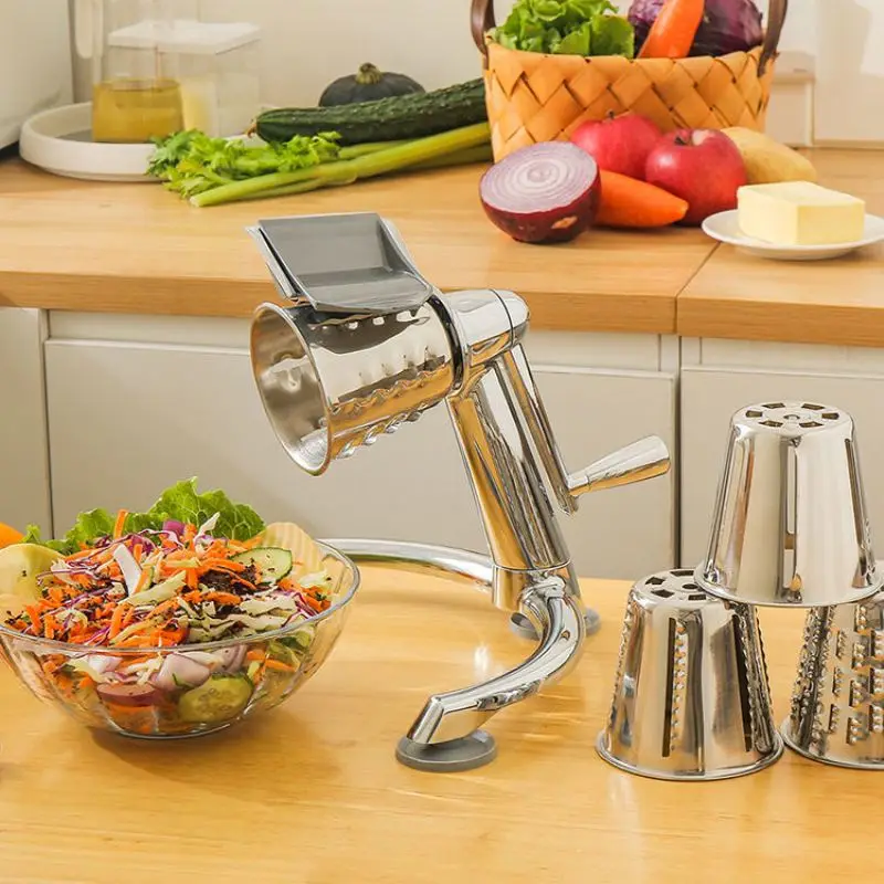 Maxam Vegetable Chopper, Dynamic Food Processor with Stainless-Steel Shredders