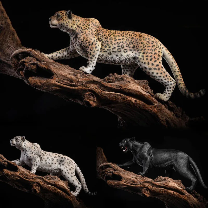 JXK009 1/6 Scale Black Leopard Snow Jaguar Model 36cm Animal Model Double Headed Carving for 12in Action Figure Body Model