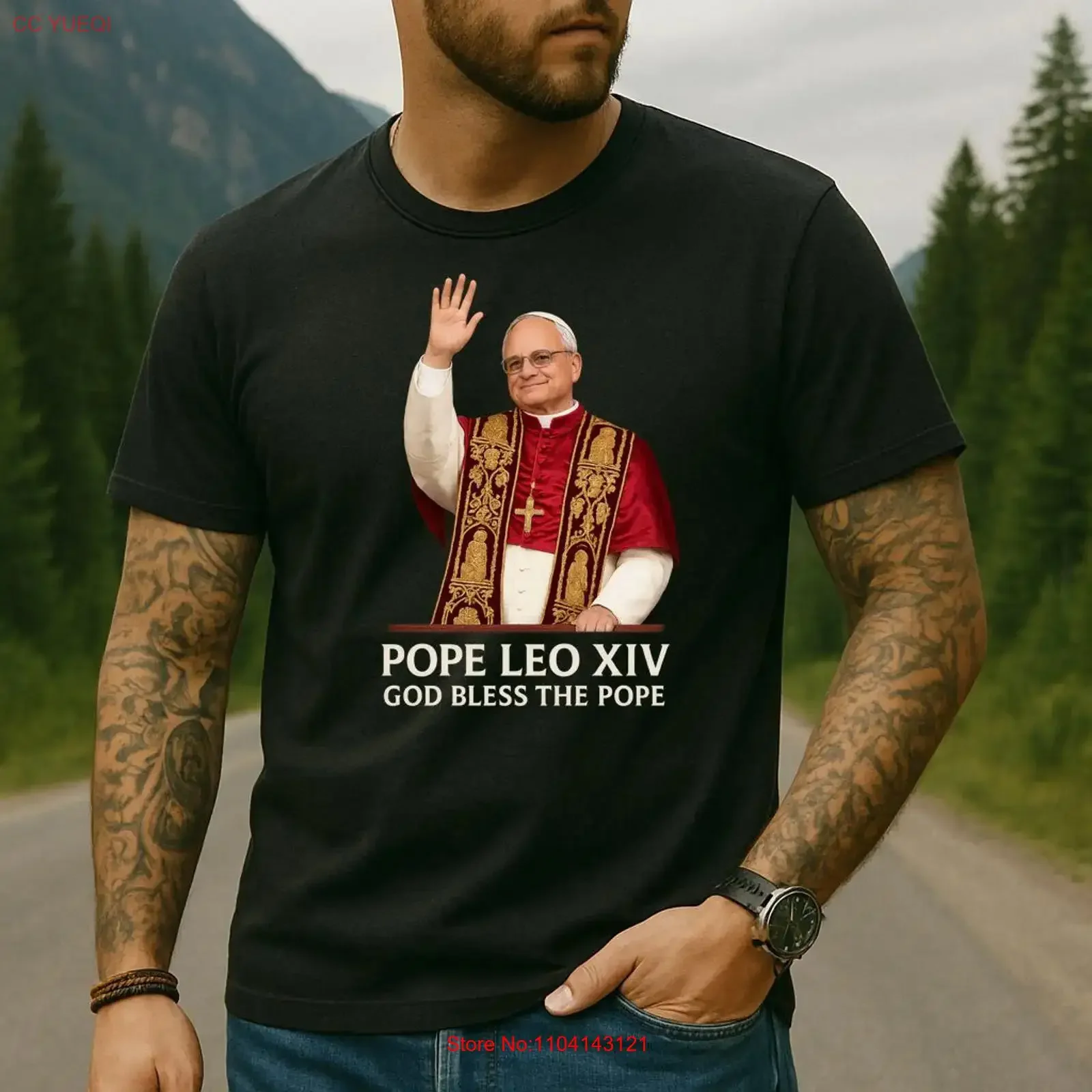 Pope Leo XIV T Shirt God Bless the Catholic for Believers vintage Washed Stretched Casual Comfortable Breathable fashion