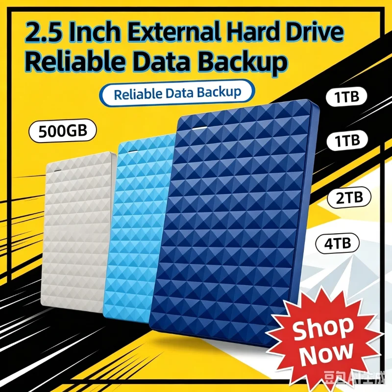 Original 2.5 Inch Portable External Hard Drive 2TB 4TB USB3.0 Ultra High Speed Expansion Storage For Laptop Internal Use